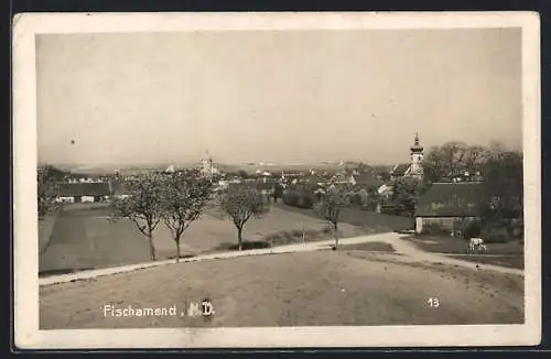 AK Fischamend /N. D., Teilansicht mit Kirche