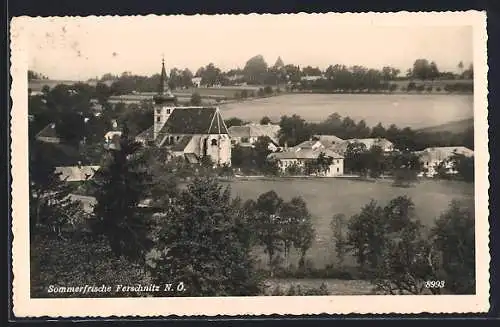 AK Ferschnitz /N. Ö., Teilansicht mit Kirche