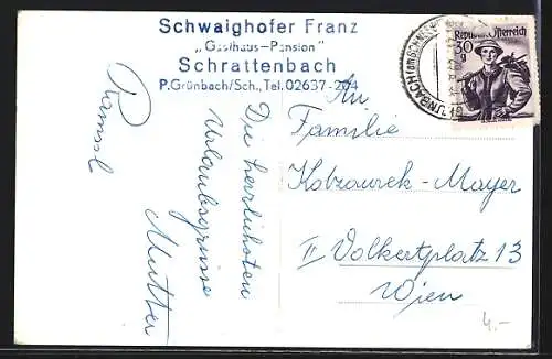 AK Schrattenbach, Pension Schweighof