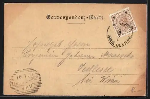 AK Gars, Ortspartie mit Ruine