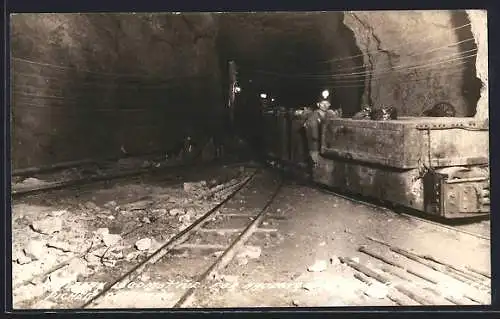 AK Picher, OK, Battery Locomotive for hauling ore, Golden Rod Mine 1