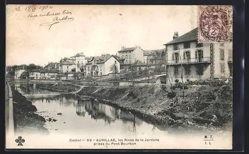 AK Aurillac, les Rives de la Jordanne prises du Pont Bourbon