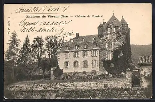 AK Vic-sur-Cère, Château de Comblat