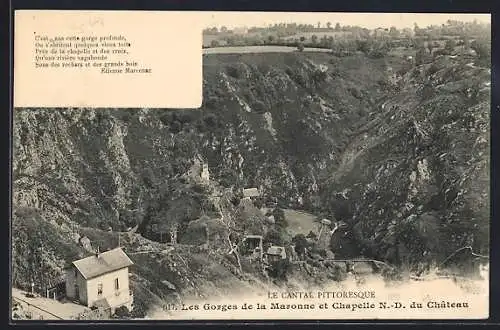 AK Cantal, Les Gorges de la Maronne et Chapelle N.-D. du Château