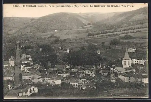 AK Massiac, Vue panoramique (Aspect Sud) du Quartier du Centre (Alt. 519 m)