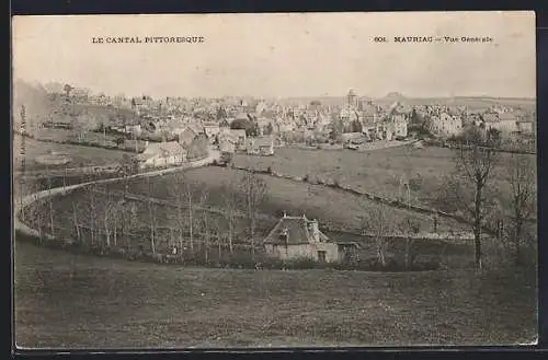 AK Mauriac, Vue générale du village pittoresque dans le Cantal