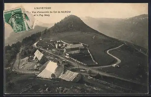 AK Auvergne, Vue d`ensemble du Col de Nerom et le Puy Mary