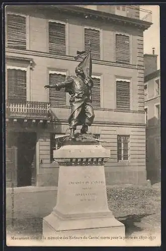 AK Aurillac, Monument aux Enfants du Cantal morts pour la patrie en 1870-1871