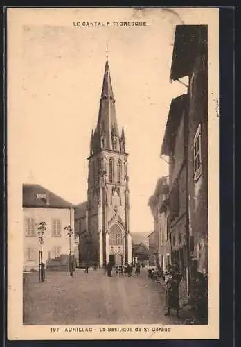 AK Aurillac, La Basilique de St-Géraud