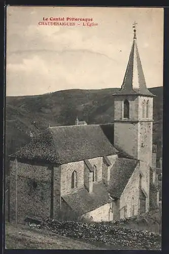 AK Chaudes-Aigues, L`église pittoresque dans le Cantal