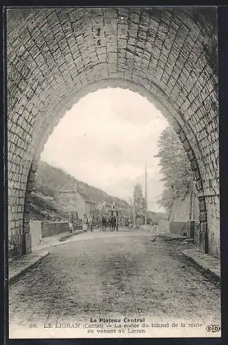 AK Le Lioran, Sortie du tunnel de la route en venant au Lioran