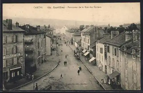 AK Aurillac, Panorama de la Rue des Carmes