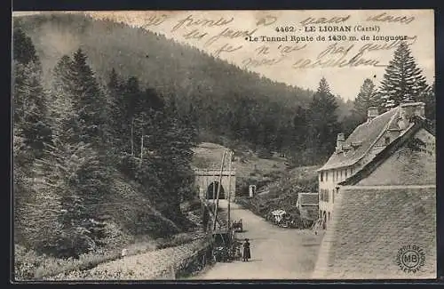 AK Le Lioran, Le Tunnel Route de 1430 m de longueur