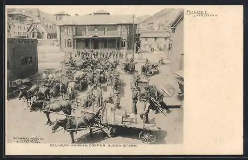 AK Bisbee, AZ, Delivery Waggons, Copper Queen Store