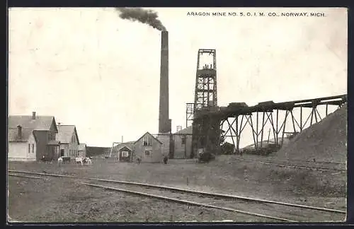 AK Norway, MI, Aragon Mine No. 5, O. I. M. Co.