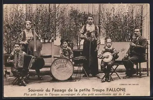 AK Kinder Jazz-Band Fallone auf der Bühne