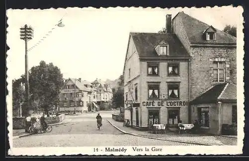 AK Malmédy, Vers la Gare, Café de L`Octroi