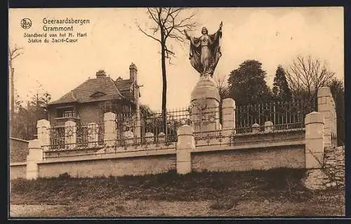 AK Geeraardsbergen, Standbeeld van her H. Hart