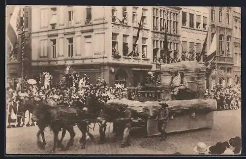 AK Anvers, Cortège des Bijoux 1923, Prospecteurs de la Forminière au Congo