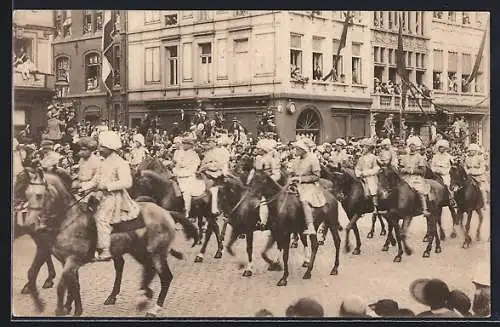 AK Anvers, Cortège des Bijoux 1923, Inde, Groupe de cavaliers