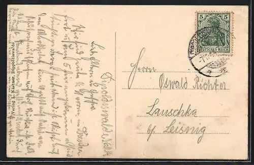 AK Dippoldiswalde, Markt mit Rathaus