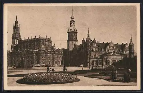 AK Dresden, Schloss und katholische Kirche