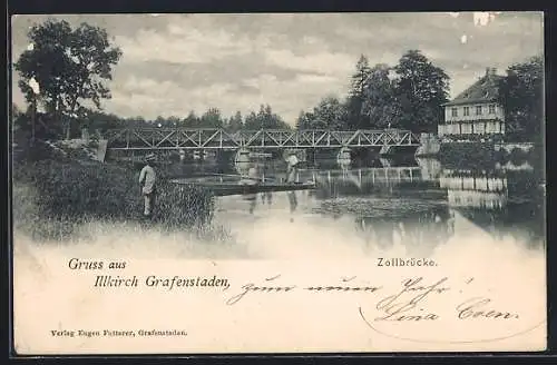 AK Illkirch-Grafenstaden, Partie an der Zollbrücke