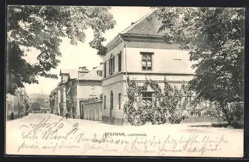 AK Weimar / Thüringen, Das Liszthaus im Grünen