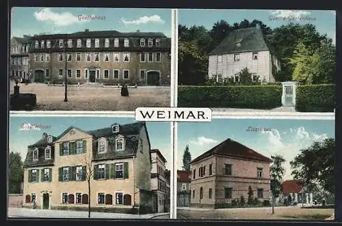 AK Weimar / Thüringen, Goethehaus, Schillerhaus und Liszthaus