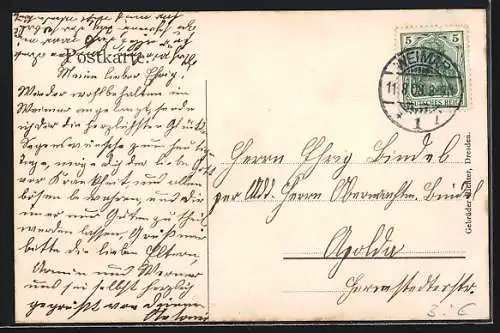 AK Weimar / Thüringen, Partie am Schillerhaus