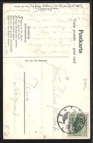 Künstler-AK Heidelberg / Neckar, Schlossbeleuchtung