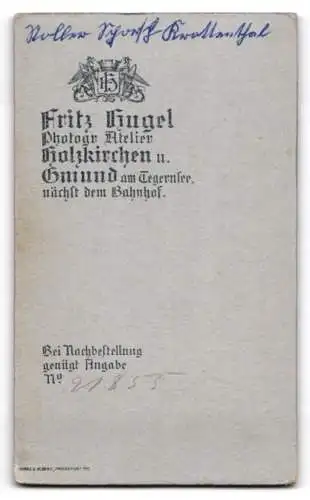 Fotografie Fritz Hügel, Holzkirchen, Gmund am Tegernsee, Volker S. in Soldatenuniform