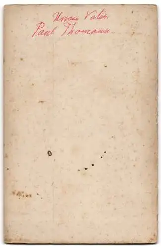 Fotografie H. Boock, Bergedorf, Brink 10, Paul Thomann im Porträt