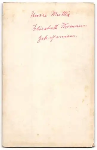 Fotografie Julius Peters, Bergedorf, Brink 10, Elisabeth Thomann im Porträt