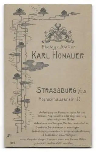 Fotografie Karl Honauer, Strassburg / Els., Mörschauserstr. 29, Porträt eines Soldaten in Uniform