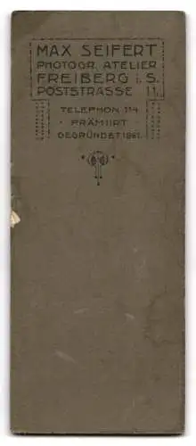 Fotografie Max Seifert, Freiberg, Poststrasse 11, Porträt eines Soldaten in Uniform