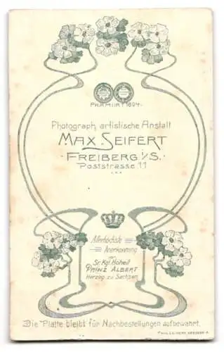 Fotografie Max Seifert, Freiberg, Poststrasse 11, Eleganter Herr im Anzug