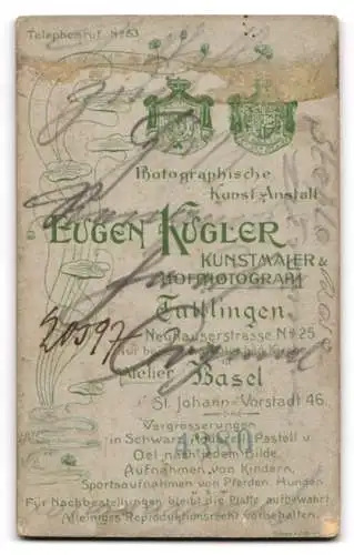 Fotografie Eugen Kugler, Tuttlingen, Neuhauserstrasse 25, Porträt eines jungen Mannes