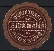 Reklamemarke Augsburg, Conditorei Eickmann, Siegel-Design