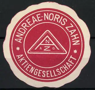 Reklamemarke Andreae-Noris Zahn, Aktiengesellschaft, Dreieck mit Logo