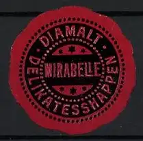 Reklamemarke Diamalt Delikates Shappen, Mirabelle-Logo