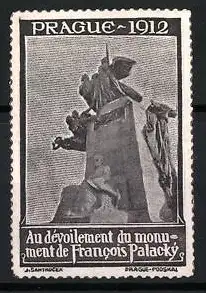 Reklamemarke Prag 1912, Monument de Francois Palacký, Denkmalenthüllung