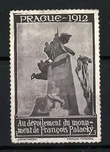 Reklamemarke Prag 1912, Monument de Francois Palacký, Denkmalenthüllung