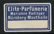 Reklamemarke Nürnberg, Elite-Parfümerie Marianne Radinger, Textfeldrahmen