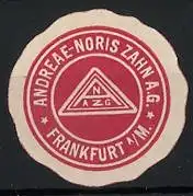 Reklamemarke Frankfurt a/M, Andreae-Noris Zahn A.G., Dreieck-Symbol