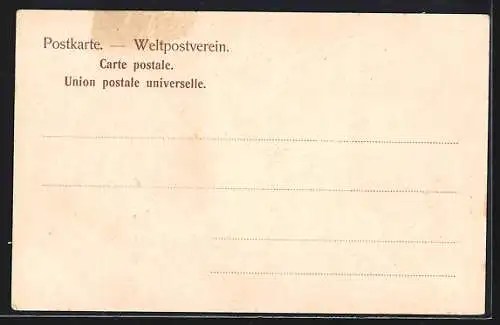 AK Mainau, Uferpartie mit Fischerkahn