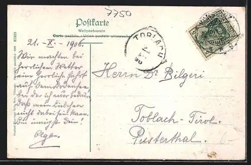 AK Insel Mainau, Mainau aus der Vogelschau