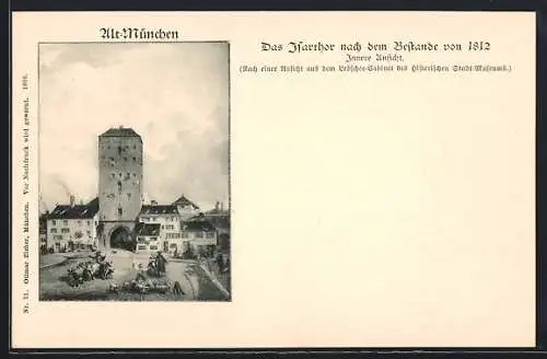 AK Alt-München, Isarthor von 1812