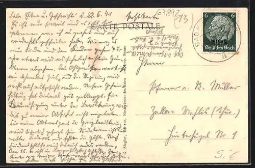 AK Niederbronn, Hôtel Matthis, L`entrée