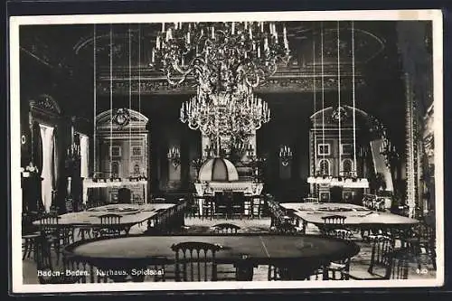 AK Baden-Baden, Roulette-Spielsaal im Kurhaus
